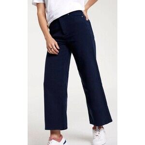 Wide Leg Navy Pants